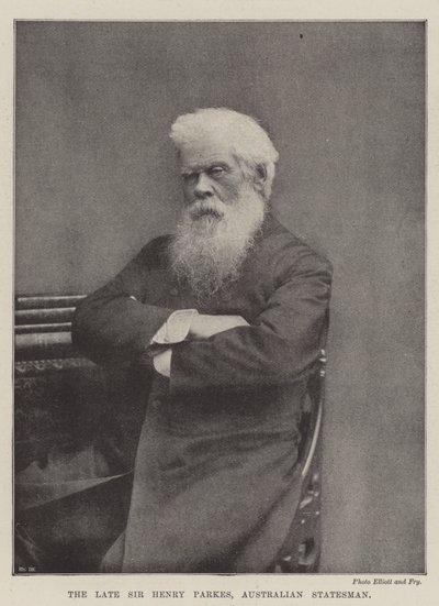 Zesnulý sir Henry Parkes, australský státník od English Photographer