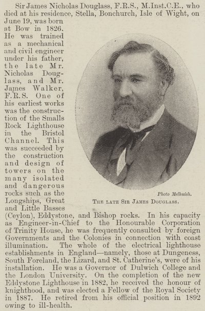 Zesnulý sir James Douglass od English Photographer