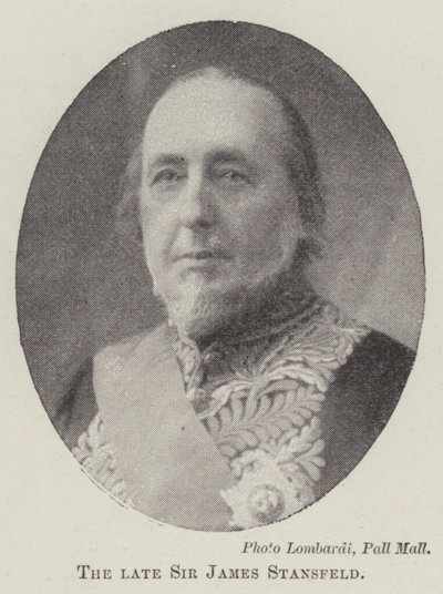 Zesnulý sir James Stansfeld od English Photographer