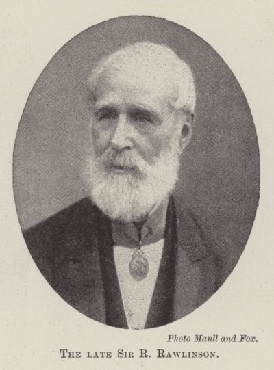Zesnulý Sir R Rawlinson od English Photographer