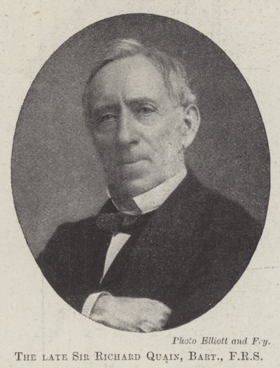Zesnulý Sir Richard Quain, Baronet, FRS od English Photographer