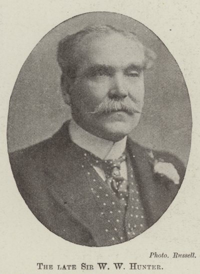 Zesnulý sir W W Hunter od English Photographer