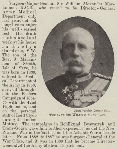 Zesnulý sir William Mackinnon od English Photographer