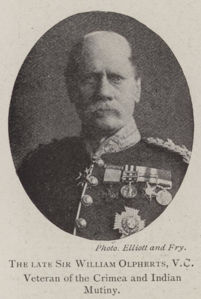 Zesnulý sir William Olpherts, VC, veterán z Krymu a indické vzpoury od English Photographer