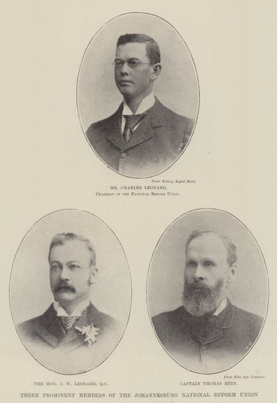 Tři prominentní členové Johannesburgské národní reformní unie od English Photographer