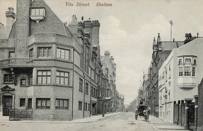 Tite Street, Chelsea, Londýn (černobílá fotografie) od English Photographer