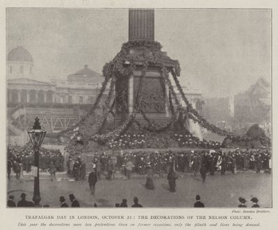 Trafalgarský den v Londýně, 21. října, vyznamenání Nelsonova sloupu od English Photographer