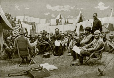 Uzavírání smluv ve východní Africe (černobílá fotografie) od English Photographer