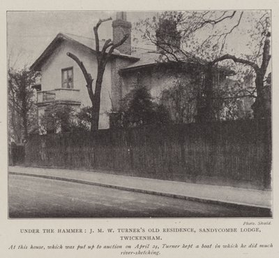 Under the Hammer, JM W Turners Old Residence, Sandycombe Lodge, Twickenham od English Photographer