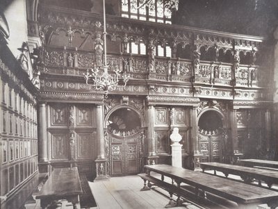Pohled na interiér Middle Temple Hall, Londýn, 1885 od English Photographer
