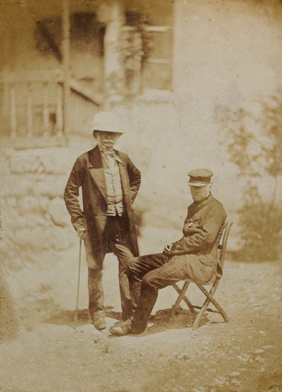 Vikomt Gough a generál Sir W. Codrington na velitelství Sebastopol (sépiová fotografie) od English Photographer