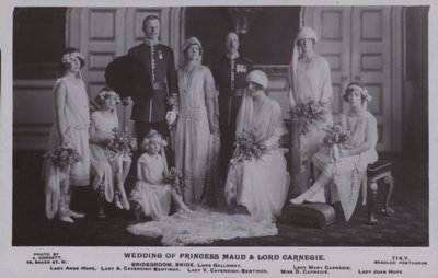 Svatba princezny Maud a lorda Carnegieho (černobílá fotografie) od English Photographer