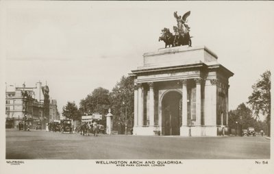 Wellington Arch a Quadriga, Hyde Park Corner od English Photographer