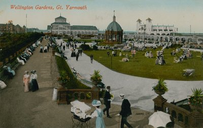 Wellington Gardens, Great Yarmouth. Pohlednice odeslána v roce 1913. od English Photographer