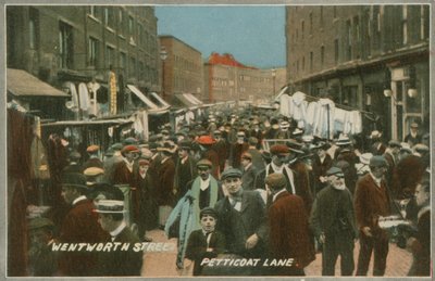Wentworth Street, Petticoat Lane, Londýn od English Photographer