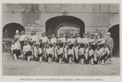Západoindické jednotky v Bathurst Barracks, západní pobřeží Afriky od English Photographer