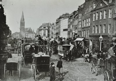 Whitechapel High Street, při pohledu na východ, 1890 od English Photographer