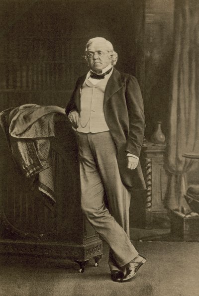 William Makepeace Thackeray, anglický spisovatel a satirik (čb fotografie) od English Photographer