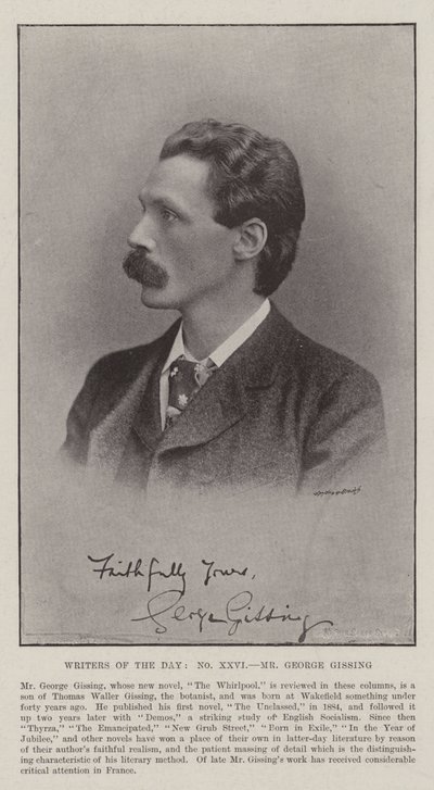 Spisovatelé dne, pan George Gissing od English Photographer