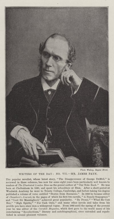 Spisovatelé dne, pan James Payn od English Photographer