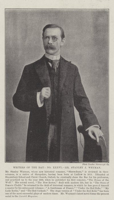 Spisovatelé dne, pan Stanley J Weyman od English Photographer