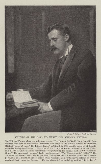 Spisovatelé dne, pan William Watson od English Photographer