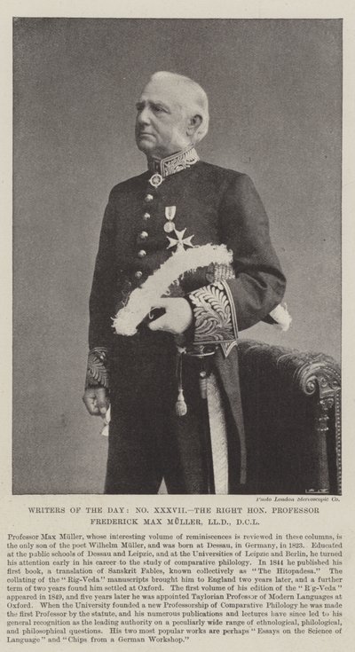 Spisovatelé dne, vážený profesor Frederick Max Muller, LLD, DCL od English Photographer