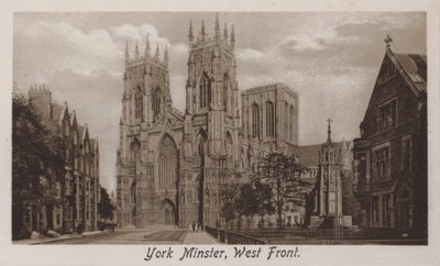 York Minster, západní fronta (černobílá fotografie) od English Photographer