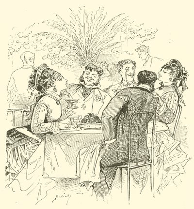 Kavárenská scéna 19. století od English School