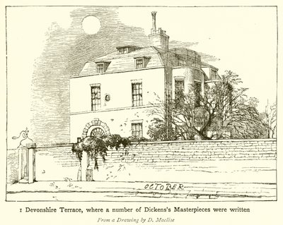 1 Devonshire Terrace, kde byla napsána řada Dickenssových mistrovských děl od English School
