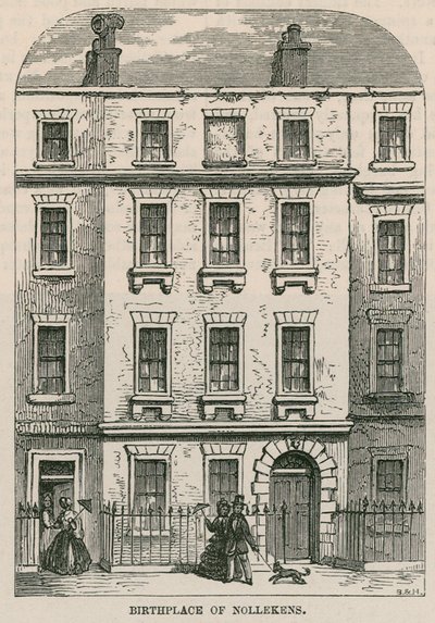 28 Dean Street, Soho, Londýn, rodiště umělce Josepha Nollekense od English School