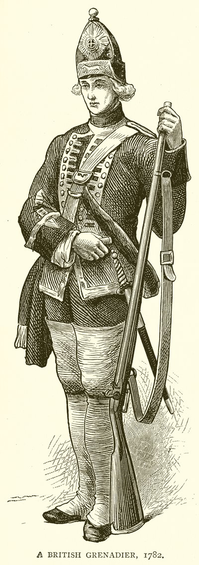 Britský granátník, 1782 od English School