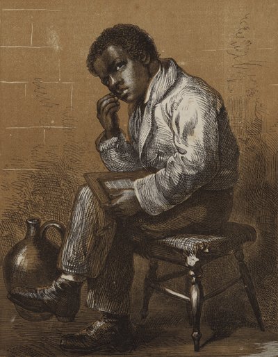 "Hnědá studie" (rytina) od English School