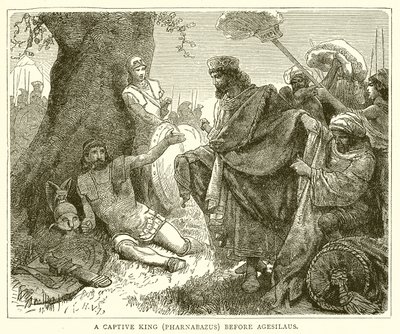 Zajatý král (Pharnabazus) před Agesilaem od English School
