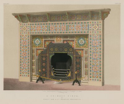 A Chimney Piece od pánů Maw and Co, Broseley, Shropshire od English School
