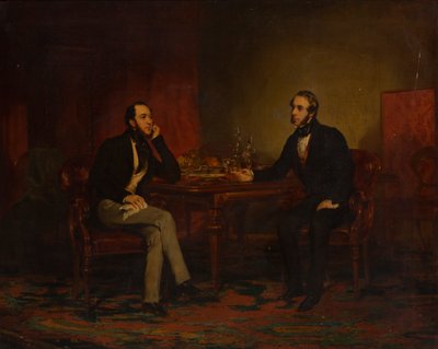 A Conversation Piece, cca 1840 (olej na plátně) od English School