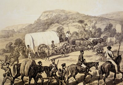 Konvoj vozů, ze scén v Kafirlandu a incidentů v káfirské válce v letech 1851-53 od English School