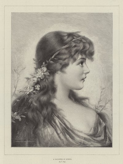 A Daughter of Spring (rytina) od English School