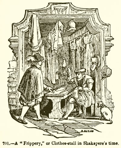 Frippery neboli stánek s oblečením za Shakespearových časů od English School
