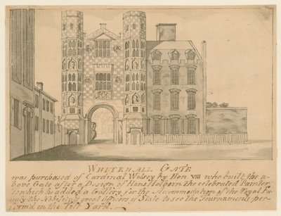 Brána patřící ke Starému paláci Whitehall od English School