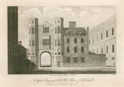 Brána patřící ke Starému paláci Whitehall od English School