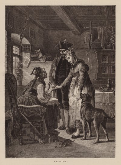 Šťastný pár (rytina) od English School