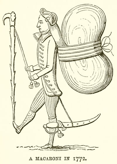 Makaróny v roce 1772 od English School