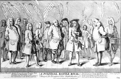 A Political Battle Royale Designs for Broughtons New Amphitheatre, c.1743 od English School