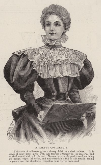 A Pretty Collarette (rytina) od English School