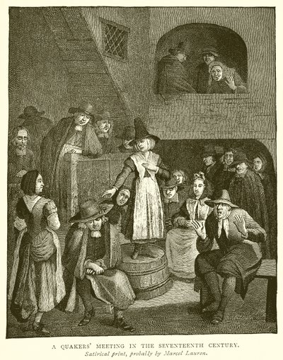 Setkání kvakerů v 17. století od English School