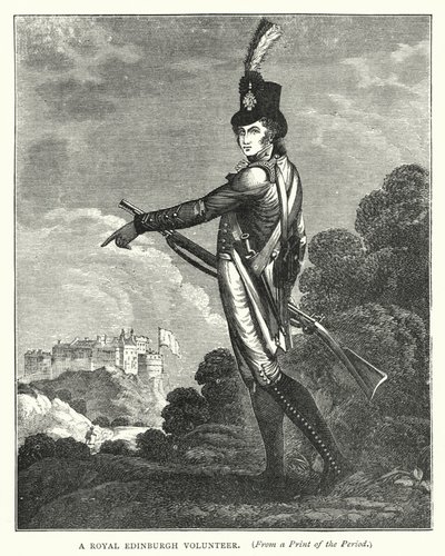 A Royal Edinburgh Volunteer (rytina) od English School