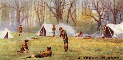 Skautský oddíl na táboře, 1929 od English School