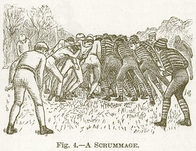 Scrimmage, ilustrace pro Cassellovu knihu sportů a zábav, c.1890 od English School