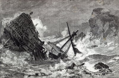 Zářijová bouře, 1588, z ‚Hodiny volného času‘, 1888 od English School